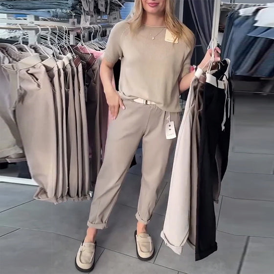 Broek Effen Casual Recht