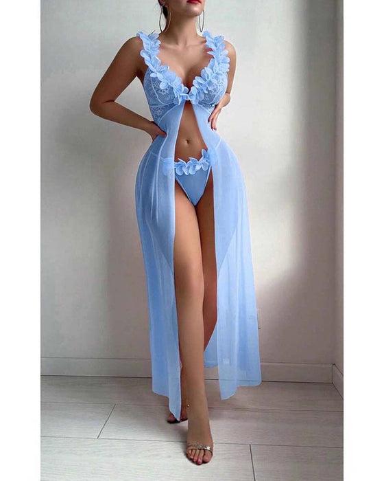Lingerie Bloem Bretels Doorzichtig