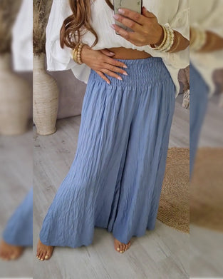 Broek Geplooid Ontspannen Recht Been