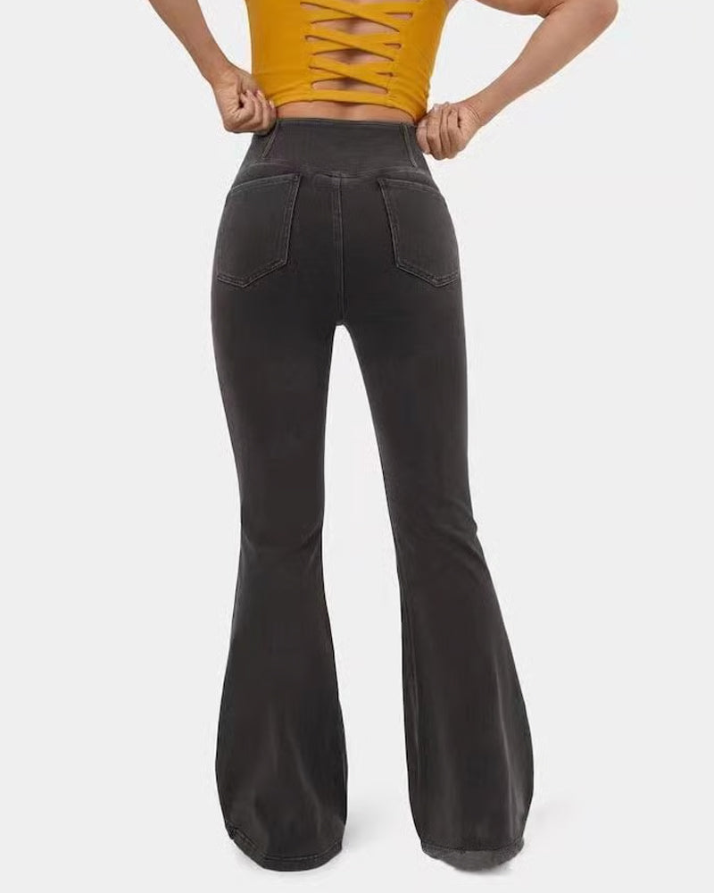 Broek Hoge Rekbaarheid Mode Zak Flare