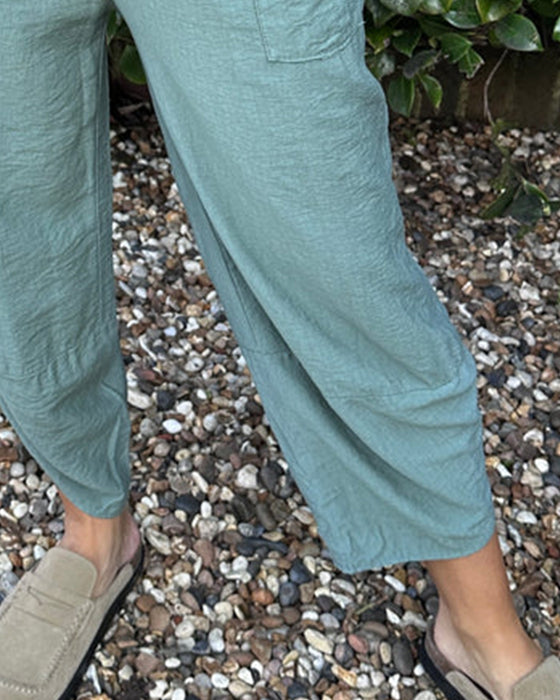 Broeken Plain Elastische Taille Casual