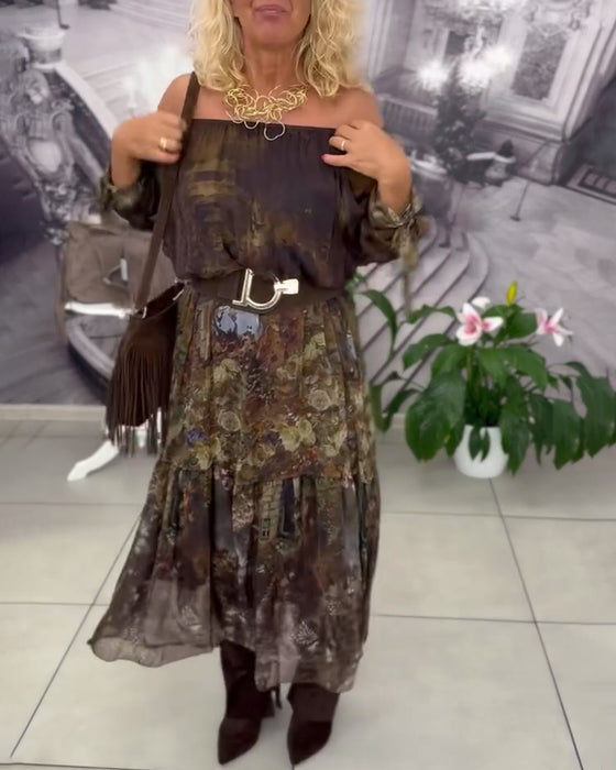 Jurk Elegant Bloemenprint Lang