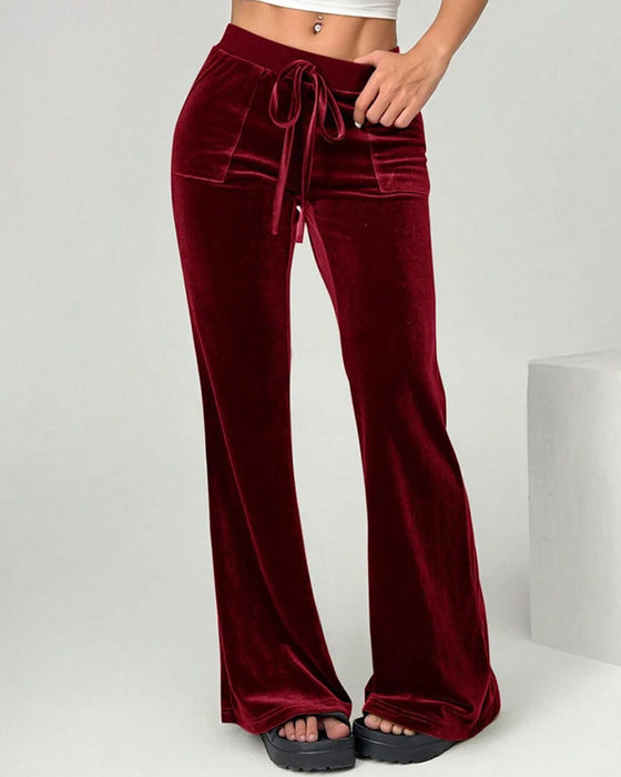 Broek Fluweel Lang Uitlopend