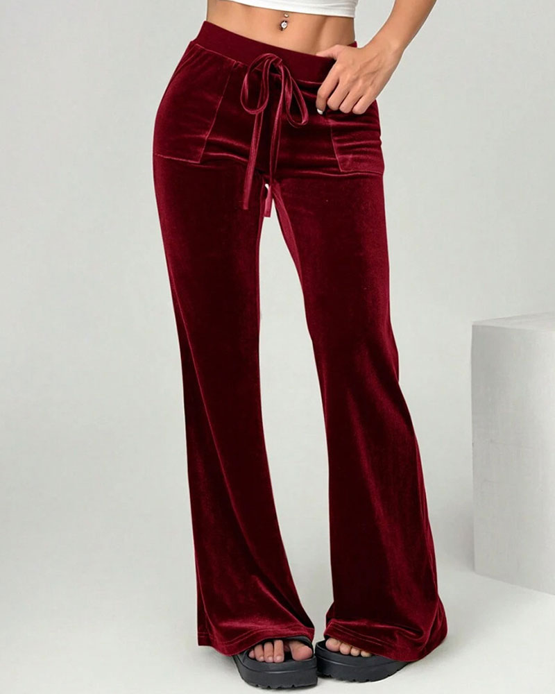 Broek Fluweel Lang Uitlopend