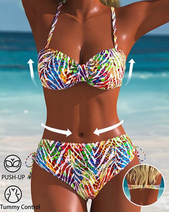 Bikini Vakantie Print Vetersluiting