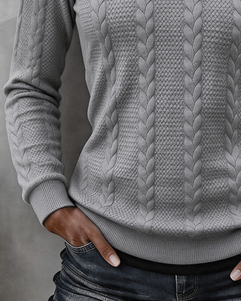 Top V-Hals Casual Lange Mouw