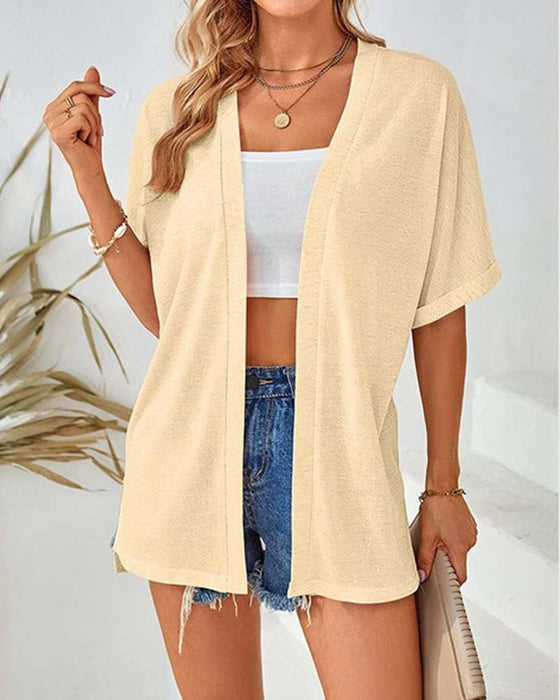 Jas Korte Mouw Casual Effen