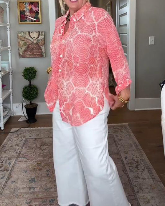 Blouse Met Knopjes En Getextureerd Kenmerken