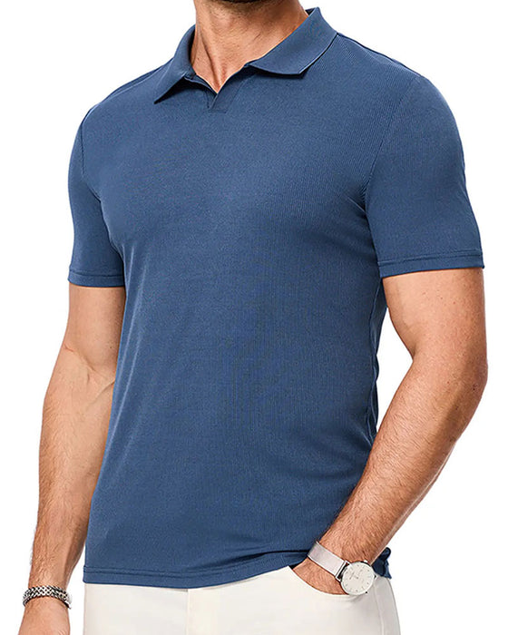 Heren-T-Shirt Casual Reverskraag