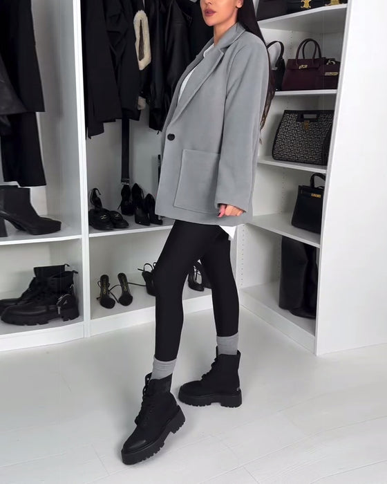 Effen Kleur Legging Met Enkelbandjes