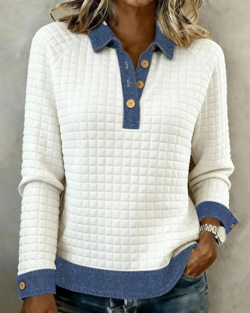 Trui Kleurvlak Patchwork Modieus Rever