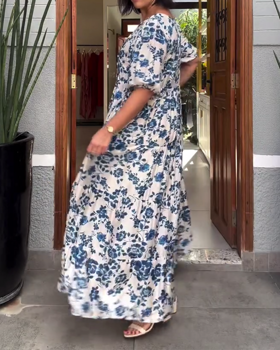 Jurk Korte Mouwen Bloemenprint