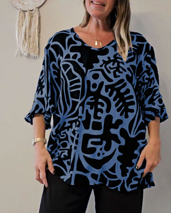 Top Abstracte Botanische Print Ruim