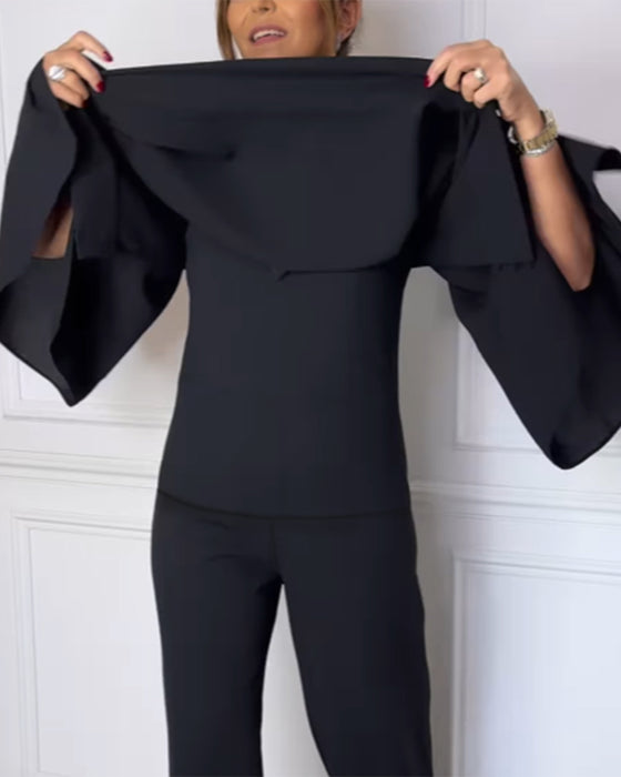 Bloes V-Hals Elegante Vlindermouw