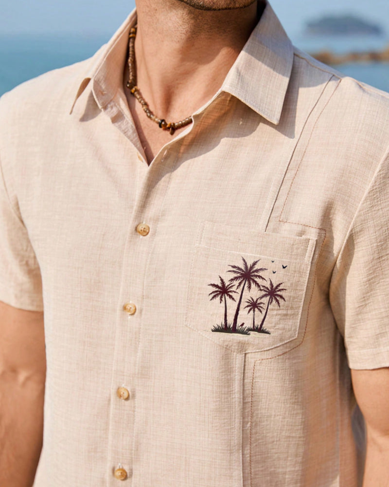 Heren Tweedelige Set, Effen Kleur