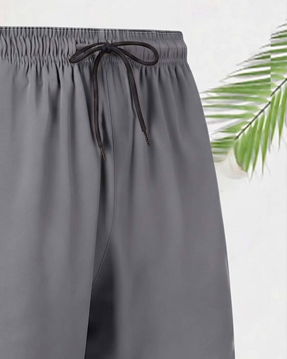 Shorts Trekkoord Rits Elastische Taille