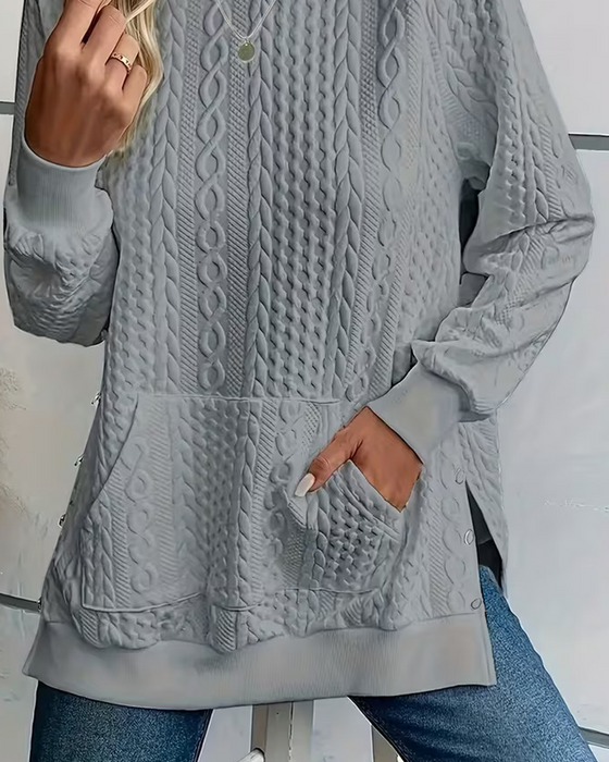 Sweatshirt Ronde Hals Casual Split Zak