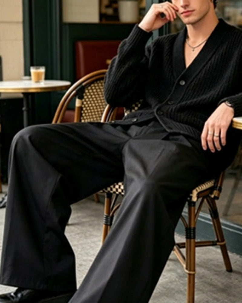 Broek Hoge Taille Knoop Gulp Breed Been