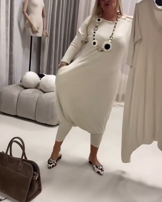 Jumpsuit Effen Kleur Lange Mouwen Casual