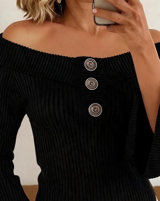 Top Off-Shoulder Knoop Casual
