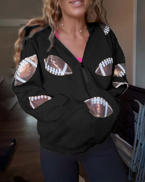 Capuchon Rugby Sequins