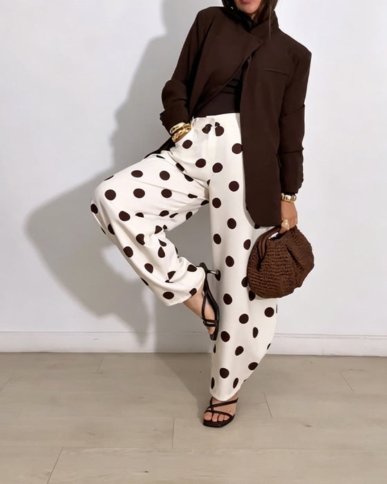 Broek Vintage Polka Dot Casual Harem