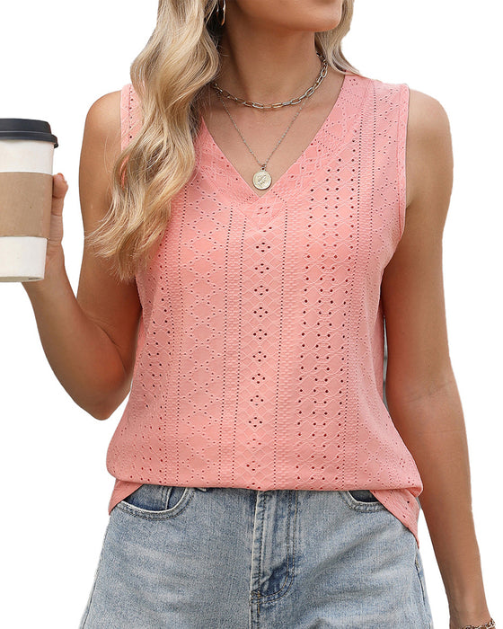 Tanktop Casual Effen Kleur