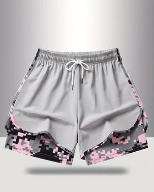Shorts Trekkoord Camo Patchwork Anti-blootstelling