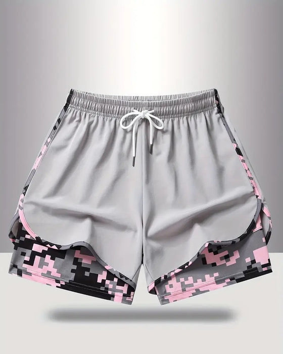 Shorts Trekkoord Camo Patchwork Anti-blootstelling