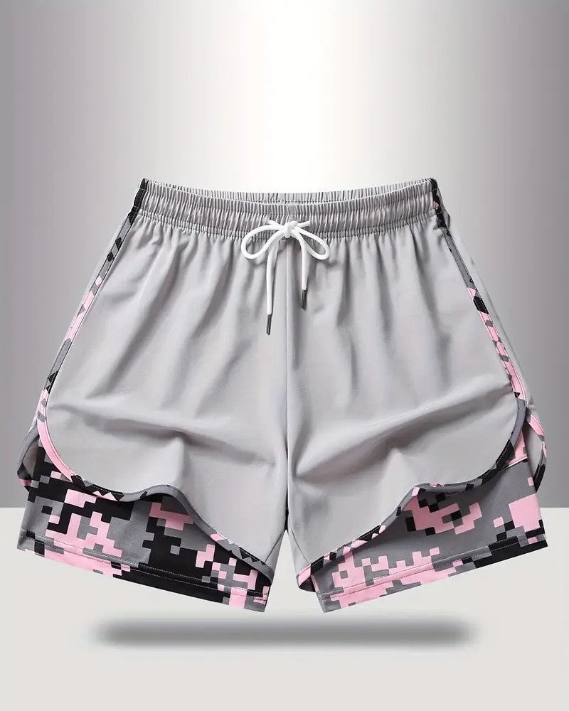 Shorts Trekkoord Camo Patchwork Anti-blootstelling