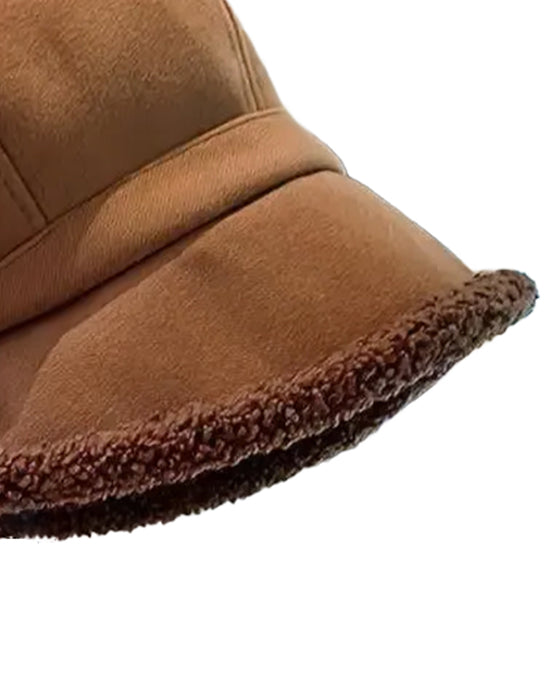 Hoed Dames Effen Pluche Vissershoed Warm