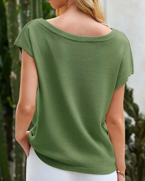 Pullover Off-Shoulder Korte Mouw