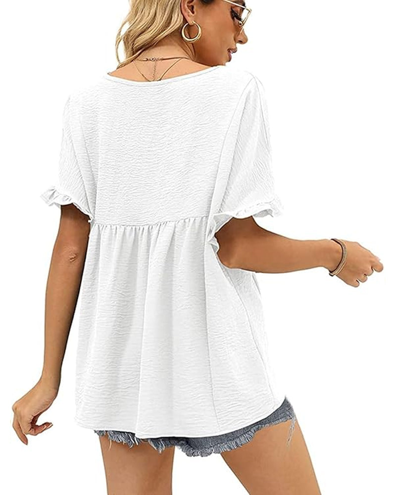 Blouse Casual Ruche Loose Fit