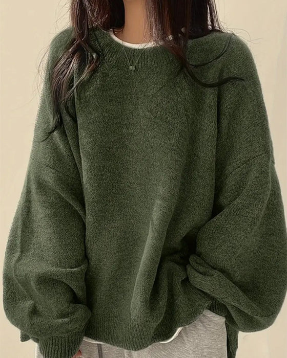 Pullover Rondhals Zijkant Split