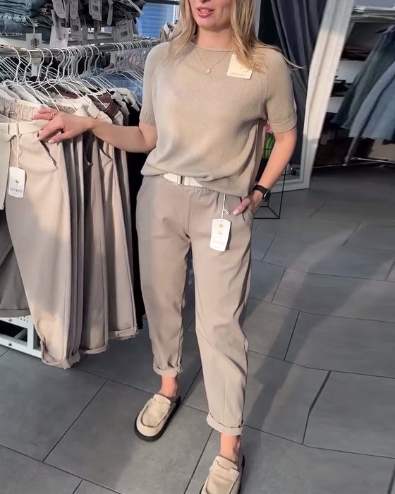 Broek Effen Casual Recht