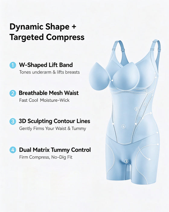 Verkoelende Buikcontrole Bilverhogende Shapewear Bodysuit