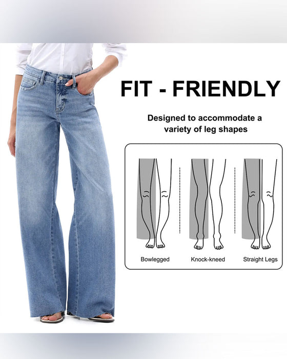Jeans Zak Knoop Wijde Pijp