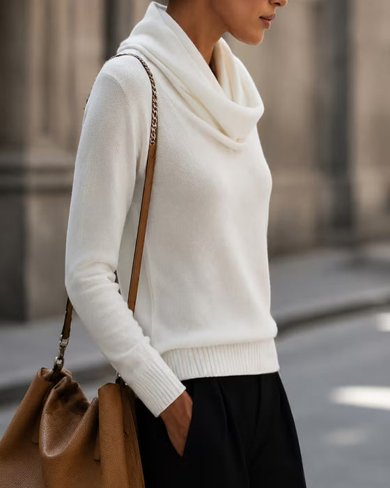 Pullover Mock Hals Slim Fit Lange Mouw