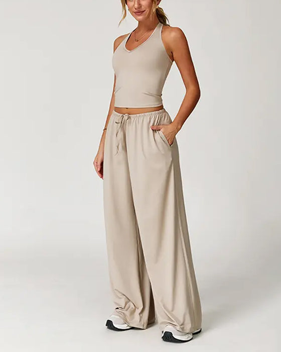 Set Halter V-Hals Casual