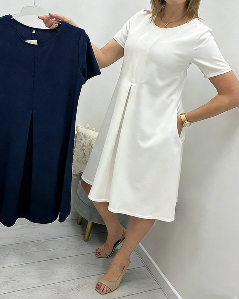 Jurk Eenvoudig Korte Mouw A-Lijn