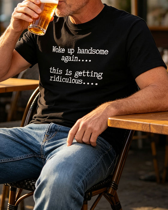 Heren T-Shirt Letter Print Ronde Hals