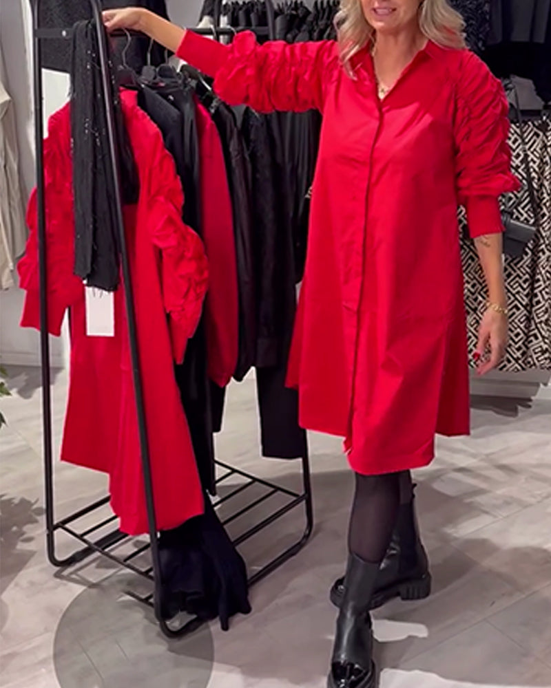 Jurk Kraag Mode Shirt