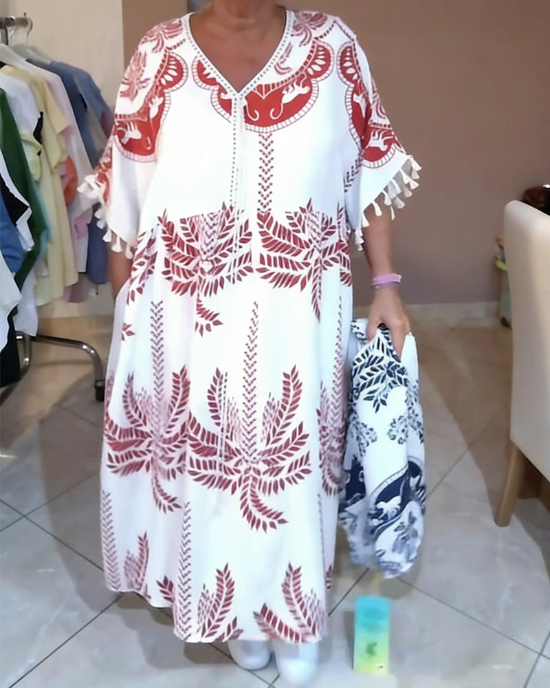 Jurk V-Hals Los Plus Maat