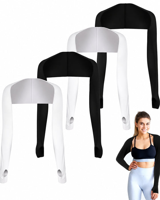 Dames 4-Pack Verkoelende UV-Beschermende Armstukken met Duimgaten