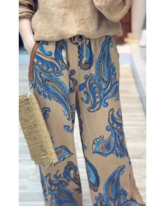 Casual set met lange mouwen en print