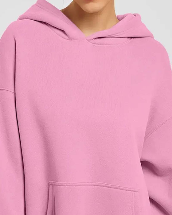 Hoodie Effen Kleur Lange Mouw Casual