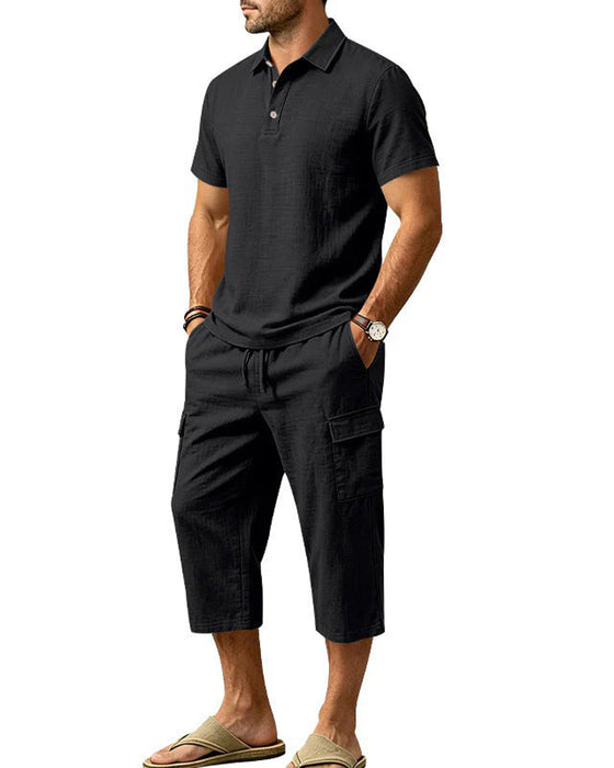 Set Polo Top Capri Broek