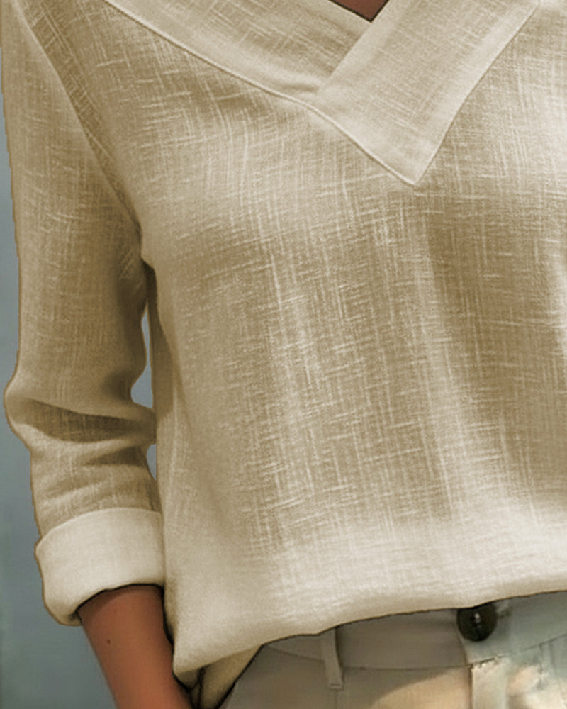 Top Stijlvolle V-Hals Off-Shoulder