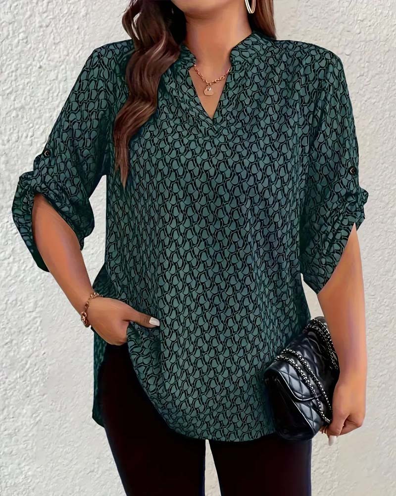 Blouse V-Hals Elegant Verfijnd Bohemien