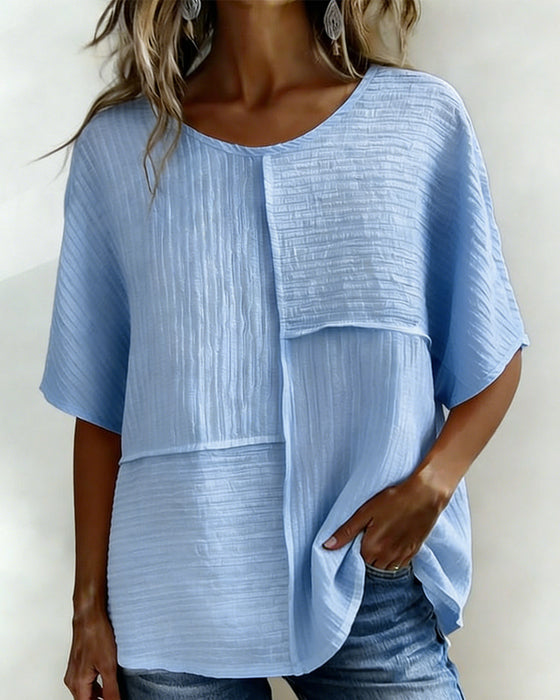 Top Verticaal Gestructureerd Patchwork Los
